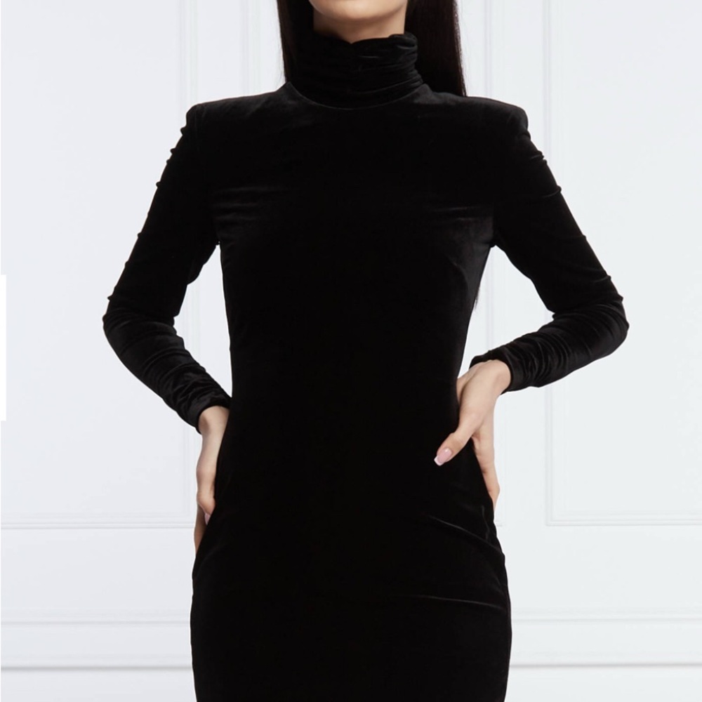 Elegant Black Velvet Dress